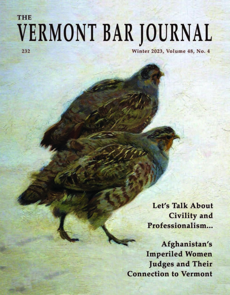 Vermont Bar Journal Vermont Bar Association